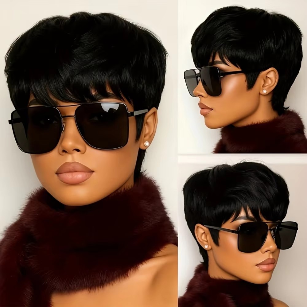 Short Pixie Cut Wig Human Hair Cheap - Women's Short Pixie Cut Human Hair