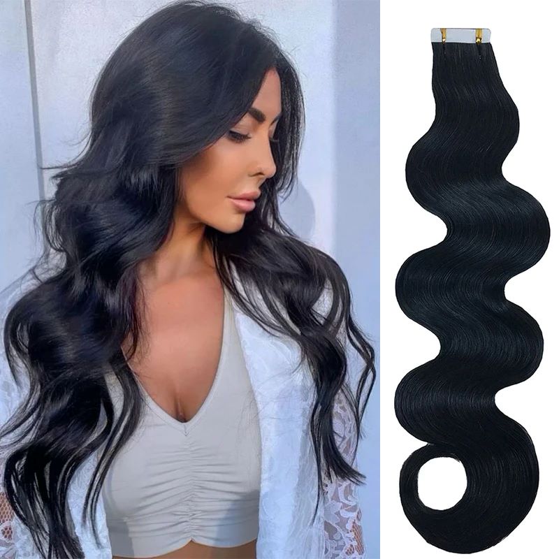 Invisible Tape In Extensions Real Hair - Long Body Wave Tape in Human