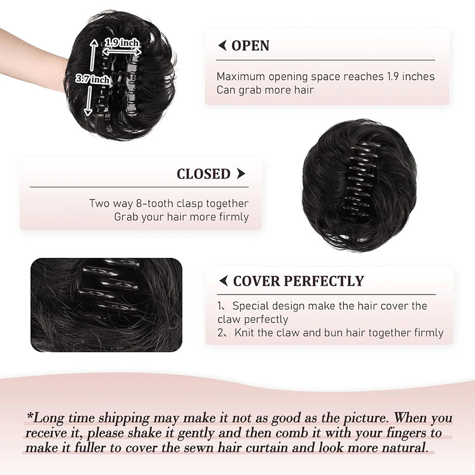 EAST Synthetic Chignon Messy B - Claw Clip Messy Bun Hair Piece recension och pris