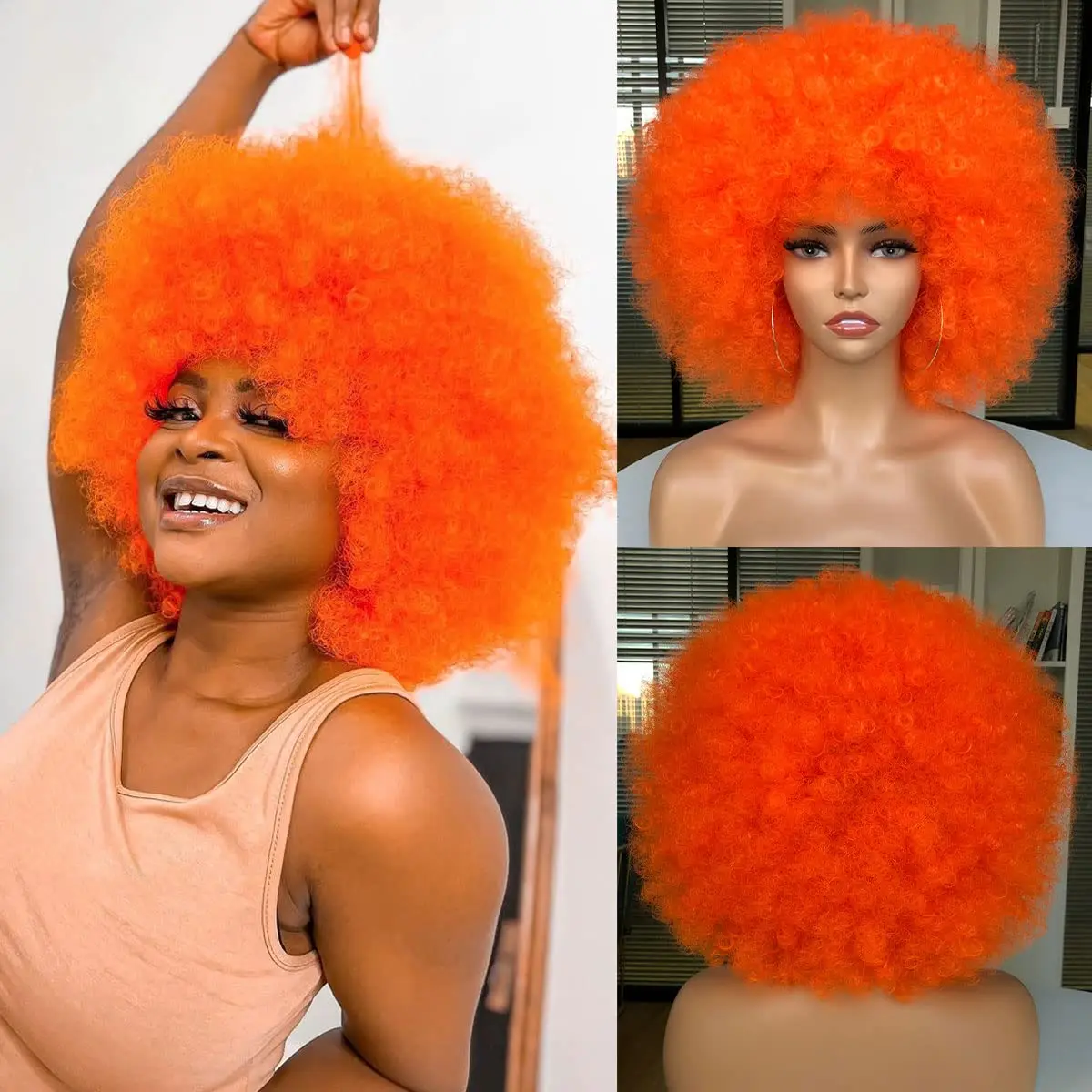 Afro Wig Kinky Curly Synthetic - Synthetic Braided Wigs For Black Women recension och pris