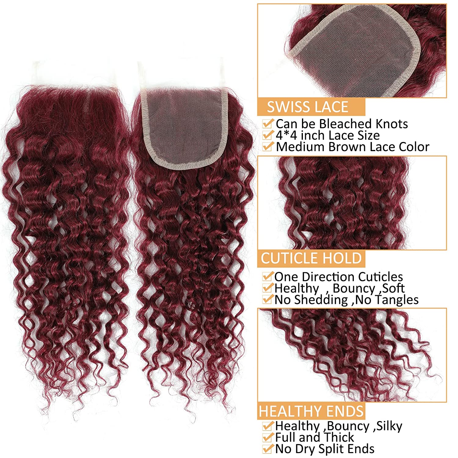 12A Water Wave Bundles With Fr - Deep Wave 3 Bundles With Closure recension och pris