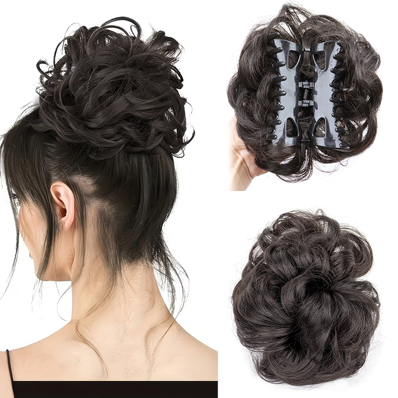 Synthetic Messy Bun Hair Scrun - Claw Clip Messy Bun Hair Piece recension och pris