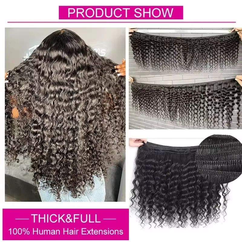 Deep Wave Human Hair Bundles w - Deep Wave 3 Bundles With Closure recension och pris