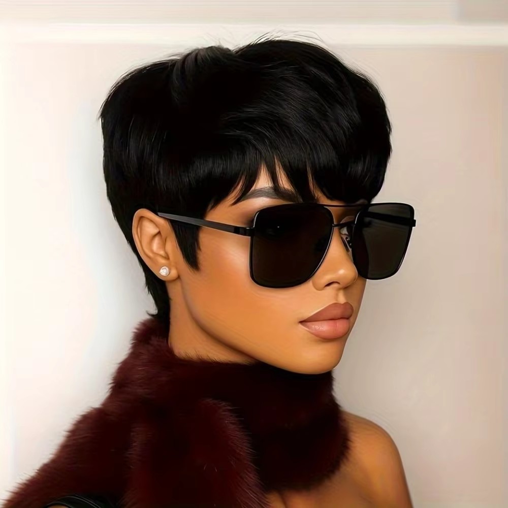 Women's Short Pixie Cut Human  - Short Pixie Cut Wig Human Hair Cheap recension och pris