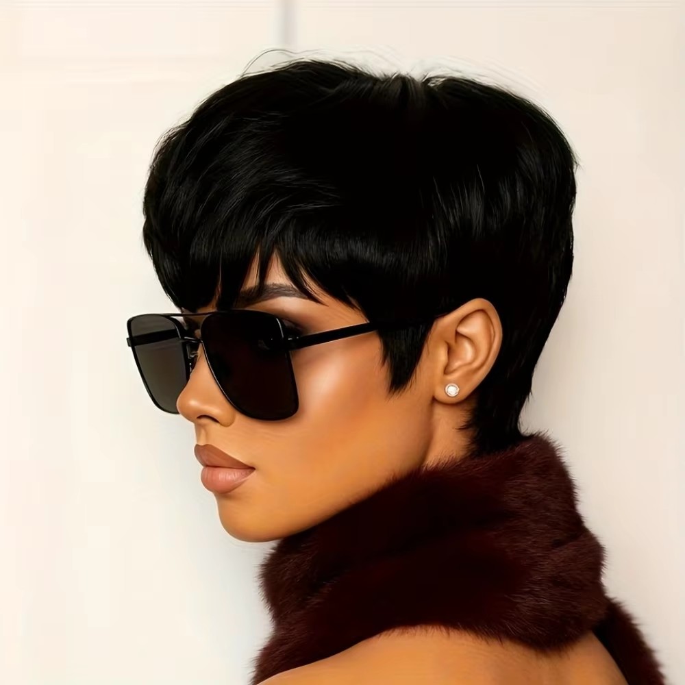 Women's Short Pixie Cut Human  - Short Pixie Cut Wig Human Hair Cheap recension och pris