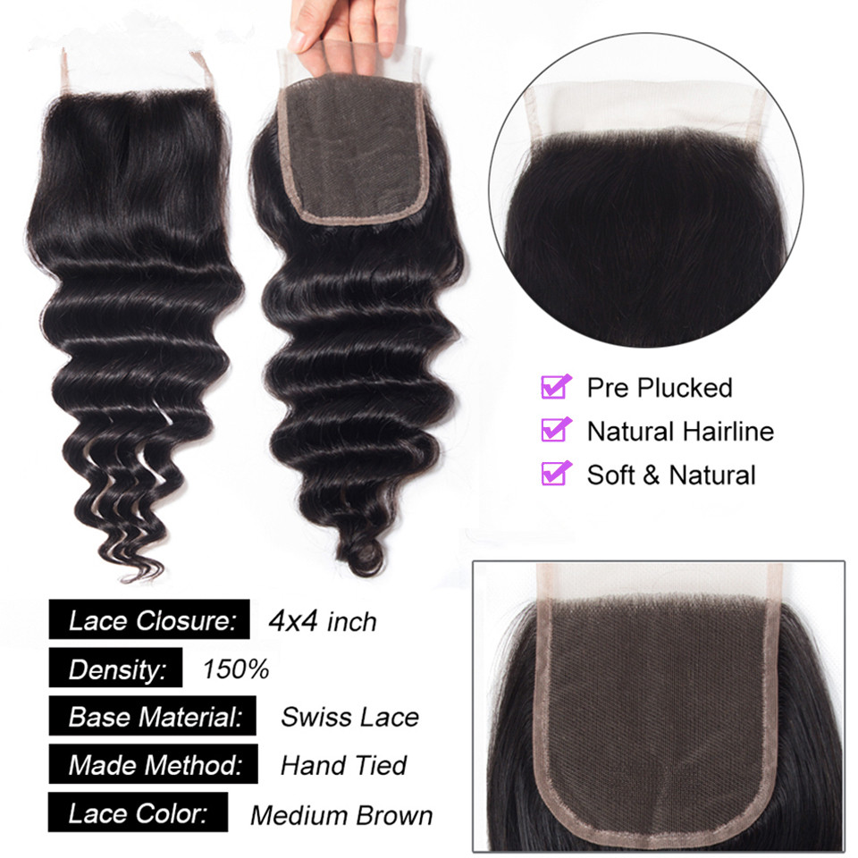 30 Inch Loose Wave Bundles Hum - Deep Wave 3 Bundles With Closure recension och pris