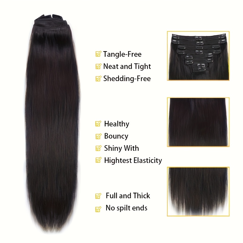 Clip in Hair Extensions Real H - Seamless Clip In Hair Extensions Human Hair recension och pris