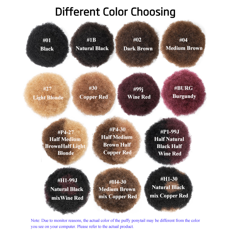 100% Human Hair 8 Inch Short A - Drawstring Afro Curly Puff Ponytail recension och pris