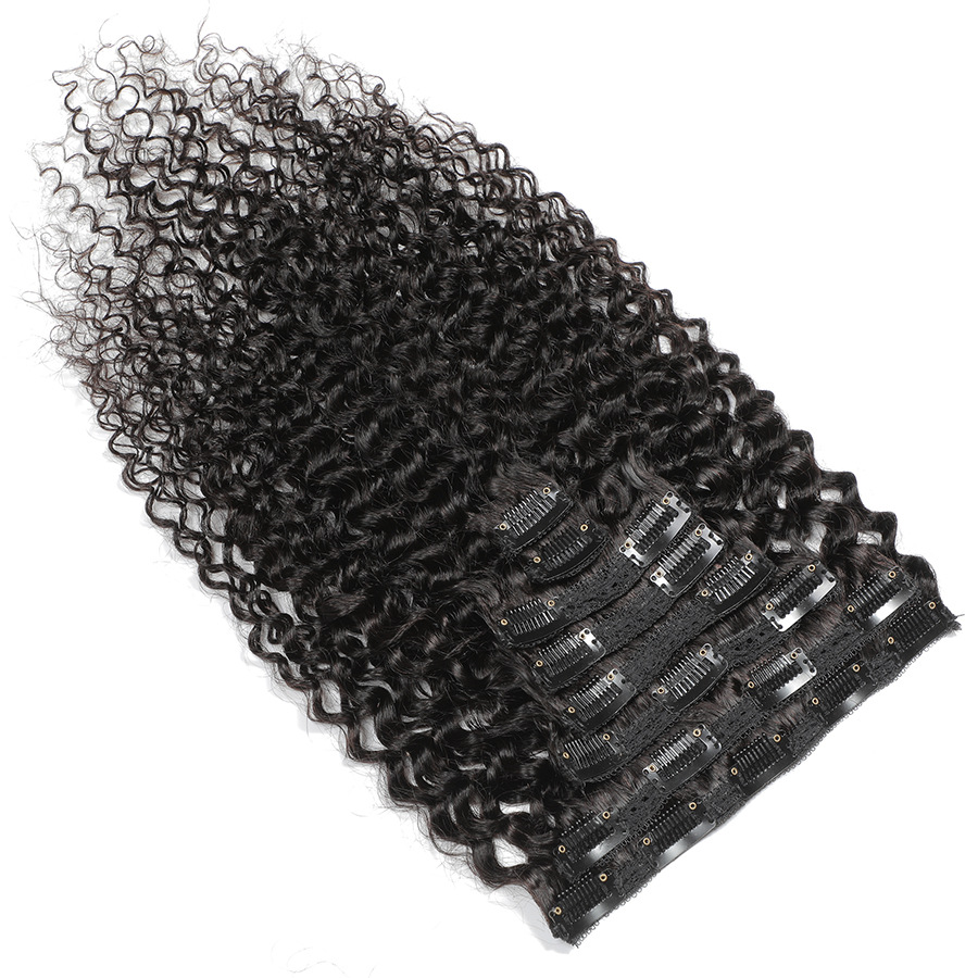 Newmi Kinky Curly Clip in Hair - Seamless Clip In Hair Extensions Human Hair recension och pris