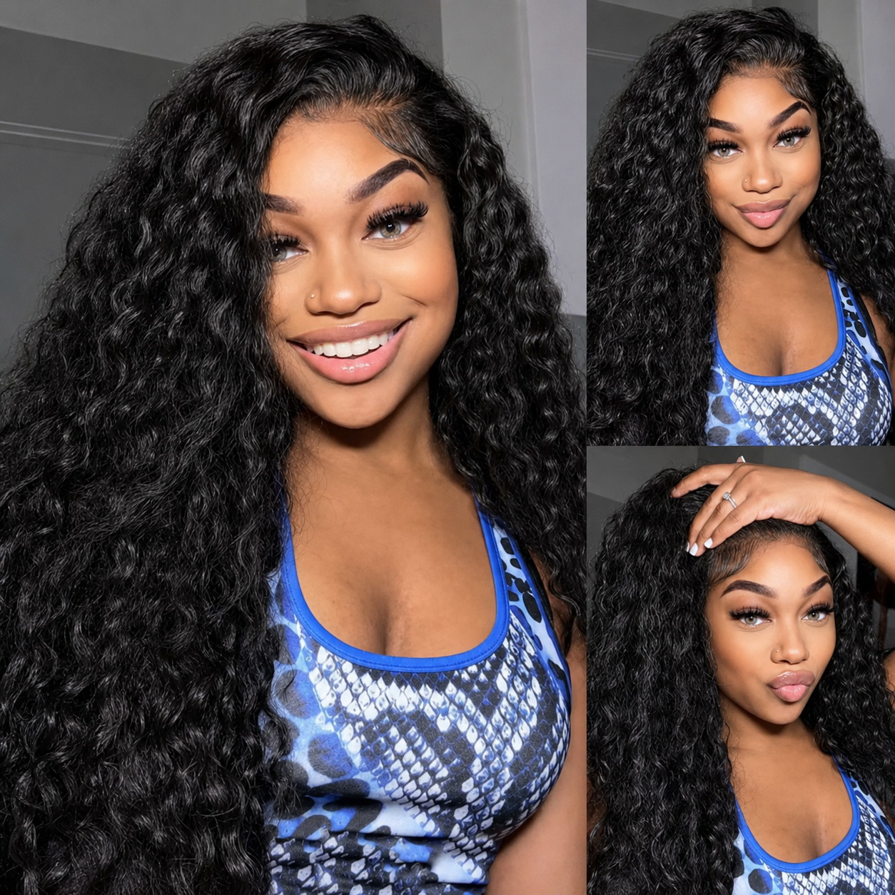 Ultra Fitted 250% Curly Wigs H - Hd Lace Frontal Wig Human Hair Pre Plucked recension och pris