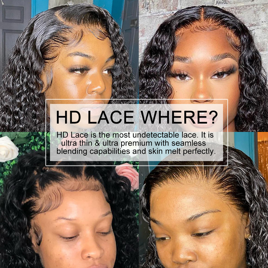 Ultra Fitted 250% Curly Wigs H - Hd Lace Frontal Wig Human Hair Pre Plucked recension och pris