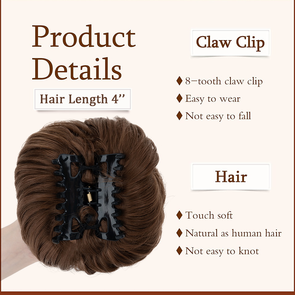 Benehair Messy Hair Bun Synthe - Claw Clip Messy Bun Hair Piece recension och pris