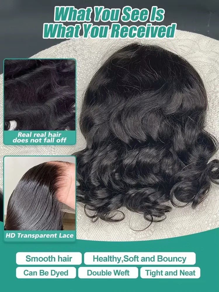 Body Wave Bob Wig Human Hair 1 - Glueless Wear And Go Human Hair Wig recension och pris