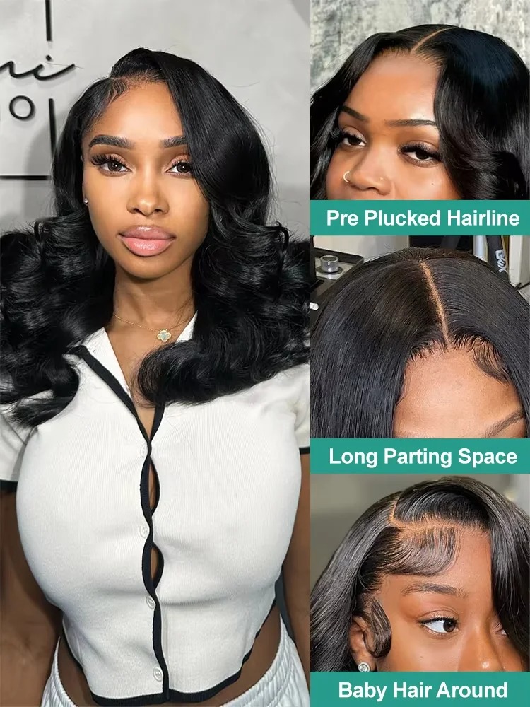 Body Wave Bob Wig Human Hair 1 - Glueless Wear And Go Human Hair Wig recension och pris