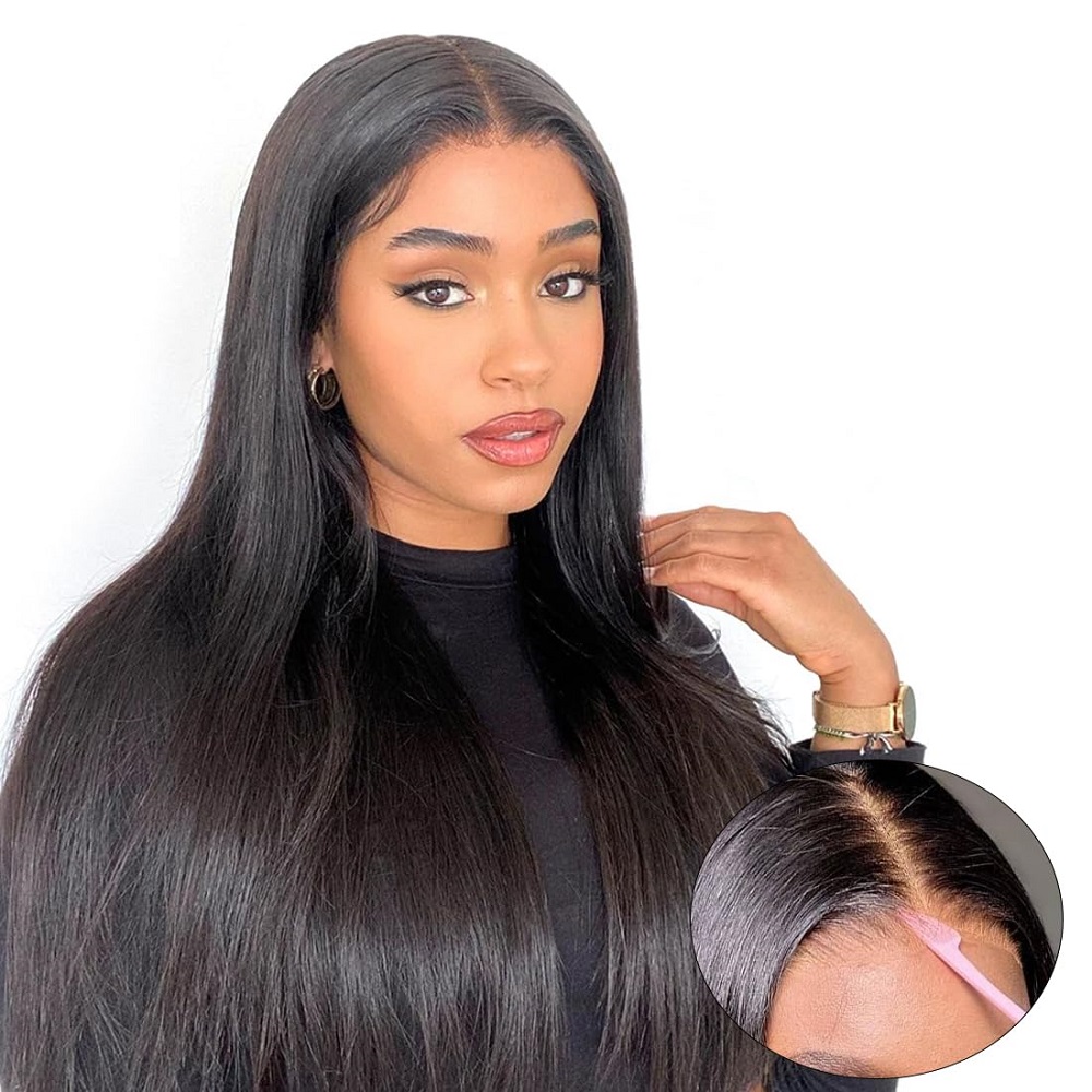 7x5 Straight Lace Wigs 32 inch - Glueless Wear And Go Human Hair Wig recension och pris