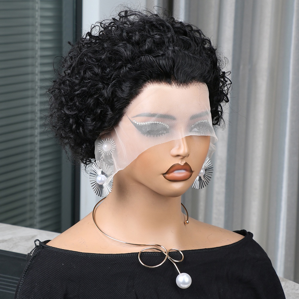 Pixie Cut Wig Human Hair 13x4  - Short Pixie Cut Wig Human Hair Cheap recension och pris