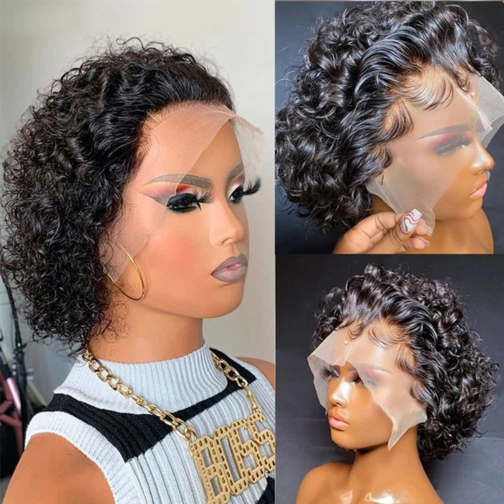 Pixie Cut Wig Human Hair 13x4  - Short Pixie Cut Wig Human Hair Cheap recension och pris