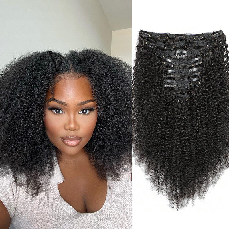 Afro Human Hair Clip In Extens - Seamless Clip In Hair Extensions Human Hair recension och pris