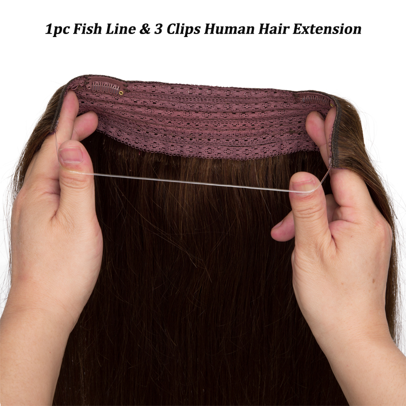 Straight Fishing Line Human Ha - Seamless Clip In Hair Extensions Human Hair recension och pris