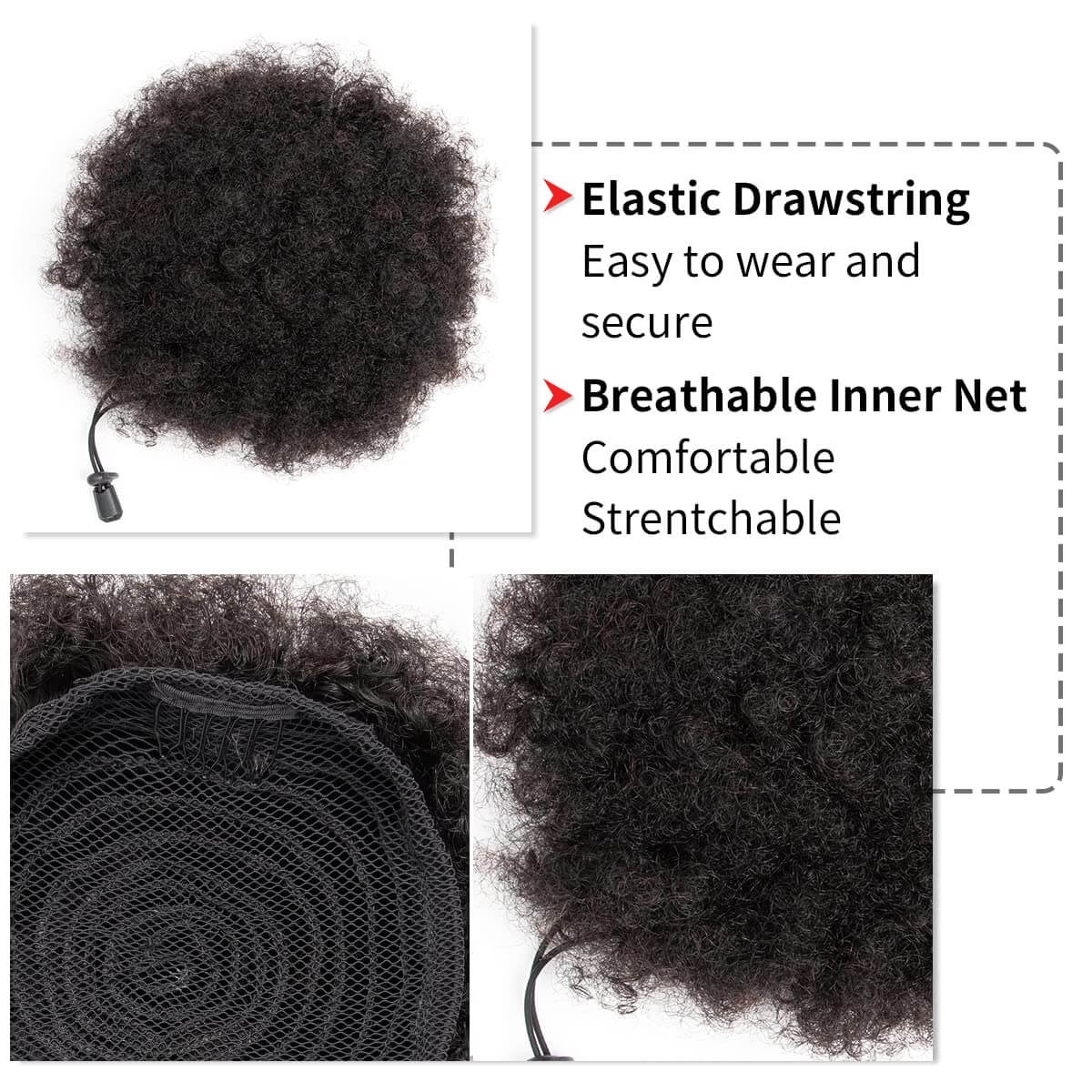 Afro Puff Synthetic Drawstring - Drawstring Afro Curly Puff Ponytail recension och pris