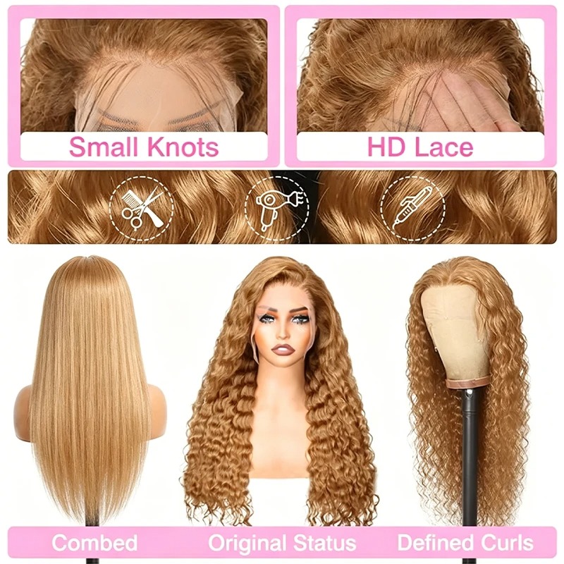 34 38Inch Honey Blonde Wig Hum - Lace Front Wigs recension och pris