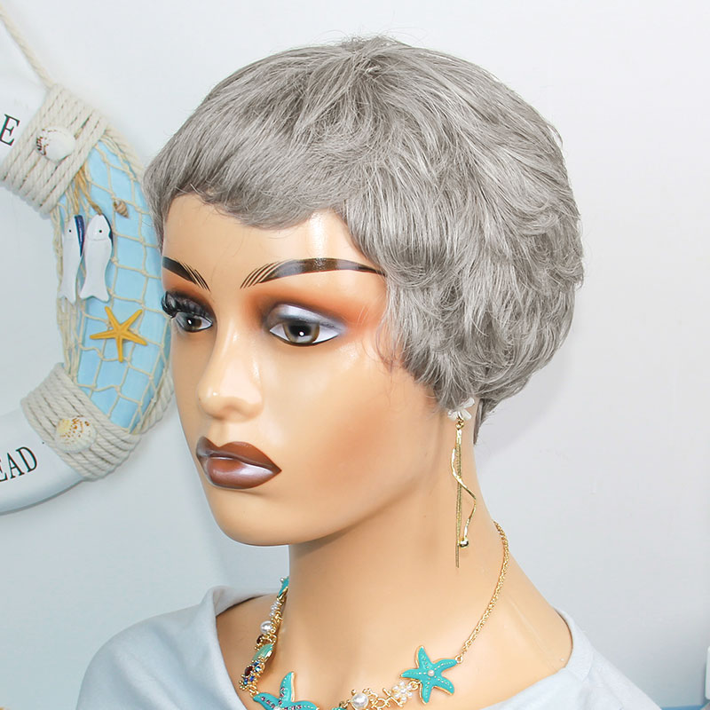 Short Straight Human Hair Wigs - Short Pixie Cut Wig Human Hair Cheap recension och pris