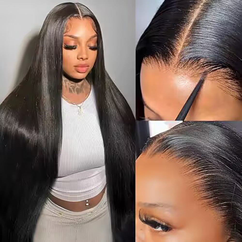 200% Density Bone Straight 7x6 - Lace Front Wigs recension och pris