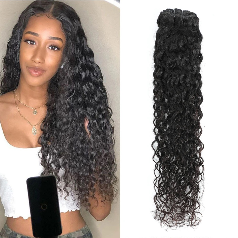 Water Wave Clip In Hair Extens - Seamless Clip In Hair Extensions Human Hair recension och pris