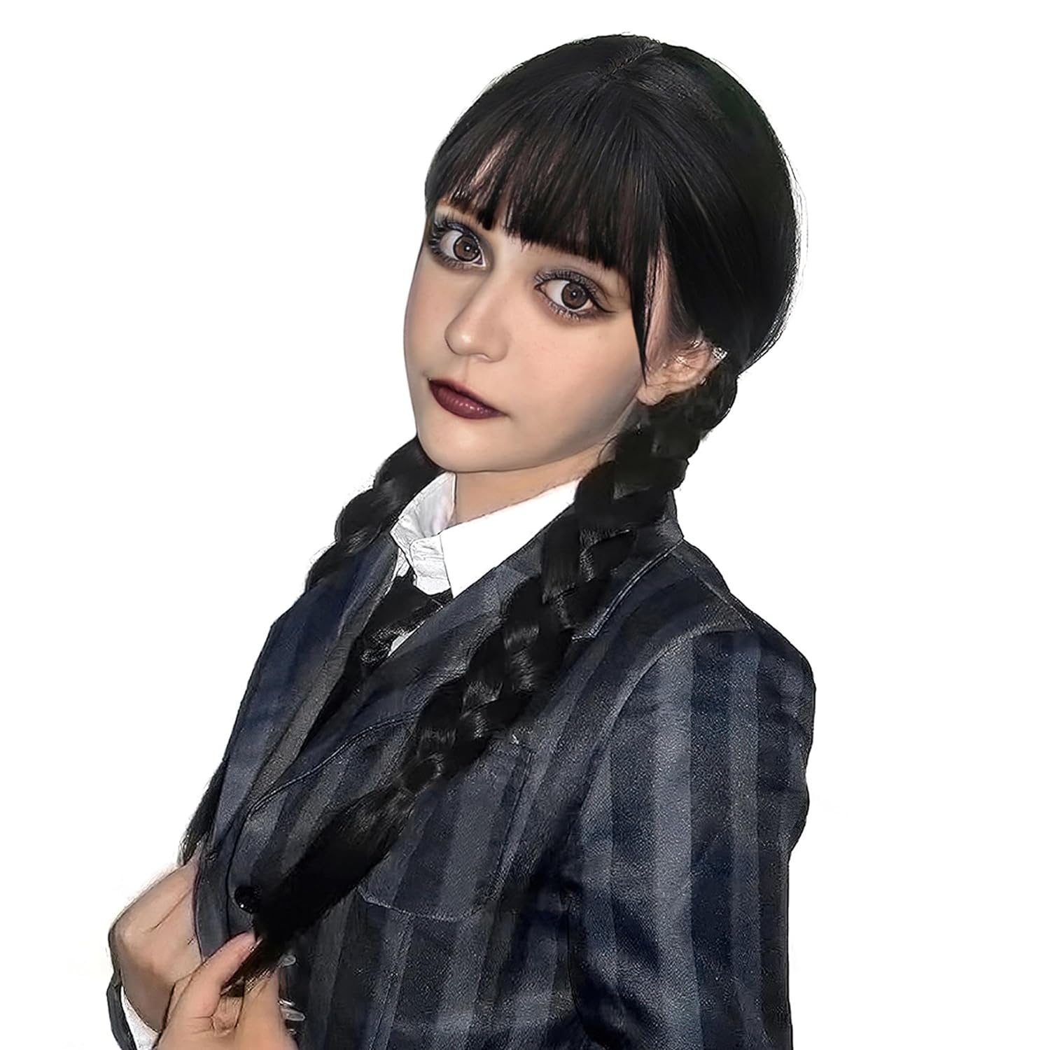 Long Black Braided Wig Widnesd - Synthetic Braided Wigs For Black Women recension och pris