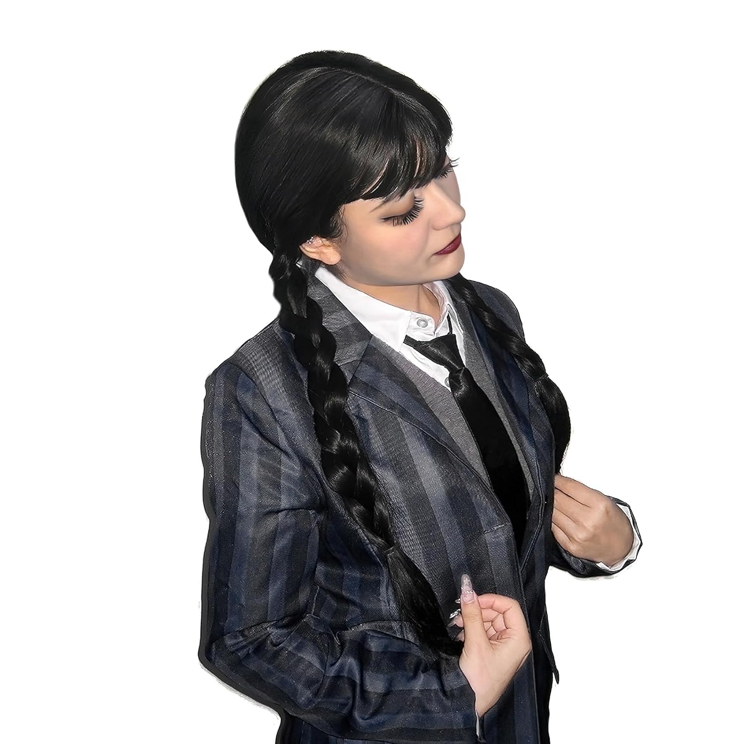 Long Black Braided Wig Widnesd - Synthetic Braided Wigs For Black Women recension och pris