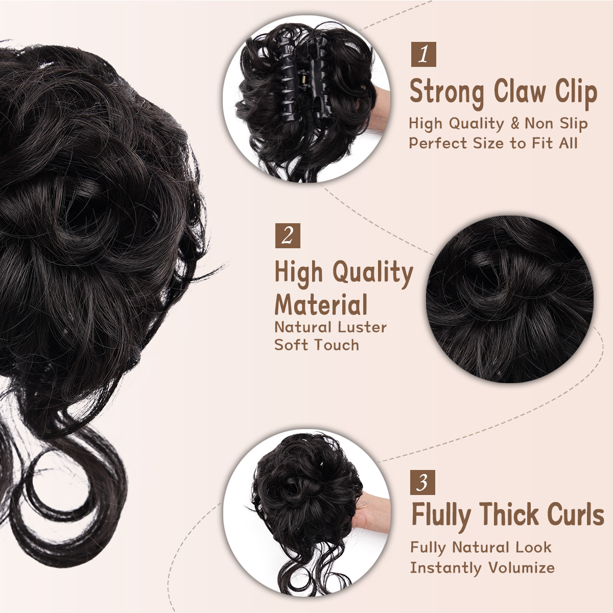 Messy Bun Hair Piece Claw Clip - Claw Clip Messy Bun Hair Piece recension och pris
